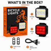 TioyFiuy Front & Rear Bike Light Set for Night Riding