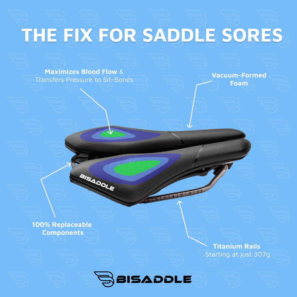 BiSaddle Hurricane Adjustable Split Road Bike Saddle
