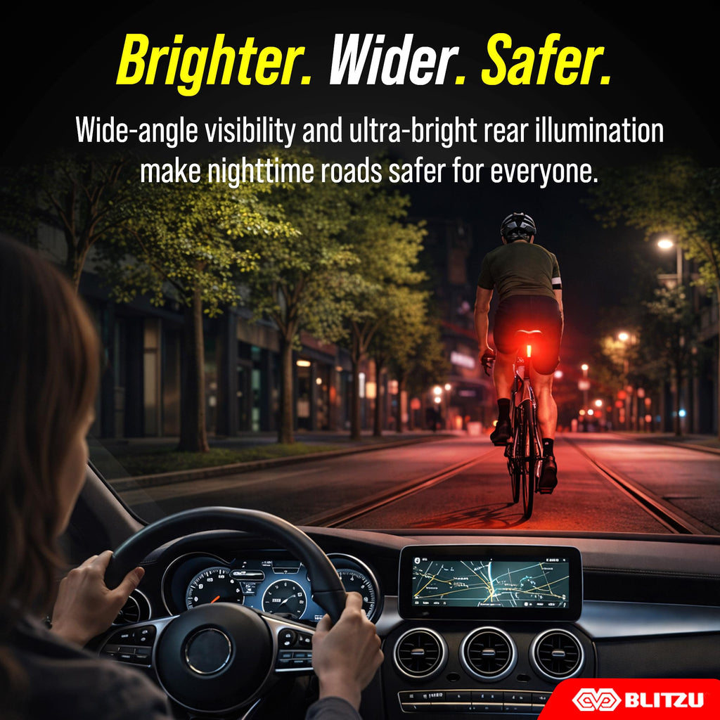 USB Rechargeable Bike Lights Set with Bell, LED Bicycle Front Rear Light