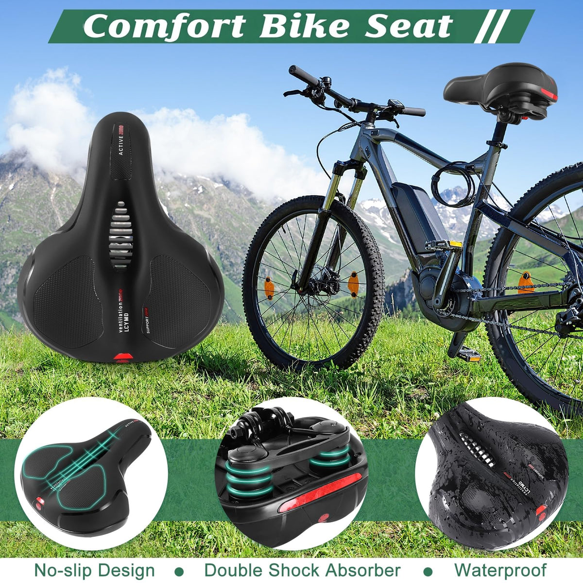 Comfortable Replacement Bike Saddle for Men & Women