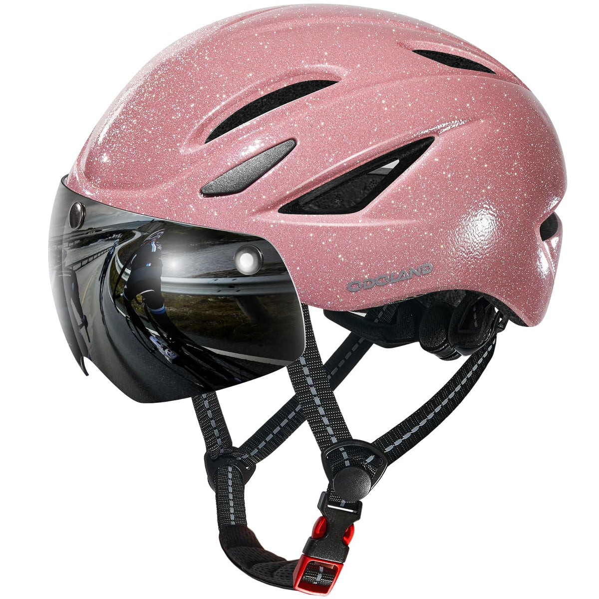Odoland Adult Bike Helmet with Magnetic Sun Visor for Men Women for Cycling