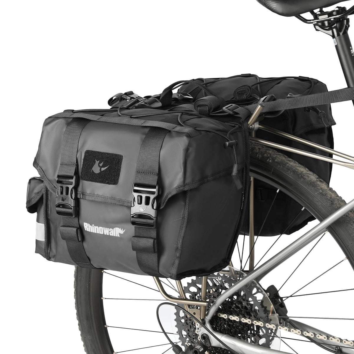 Rhinowalk Double Rear Rack Bike Pannier Bags with Handles