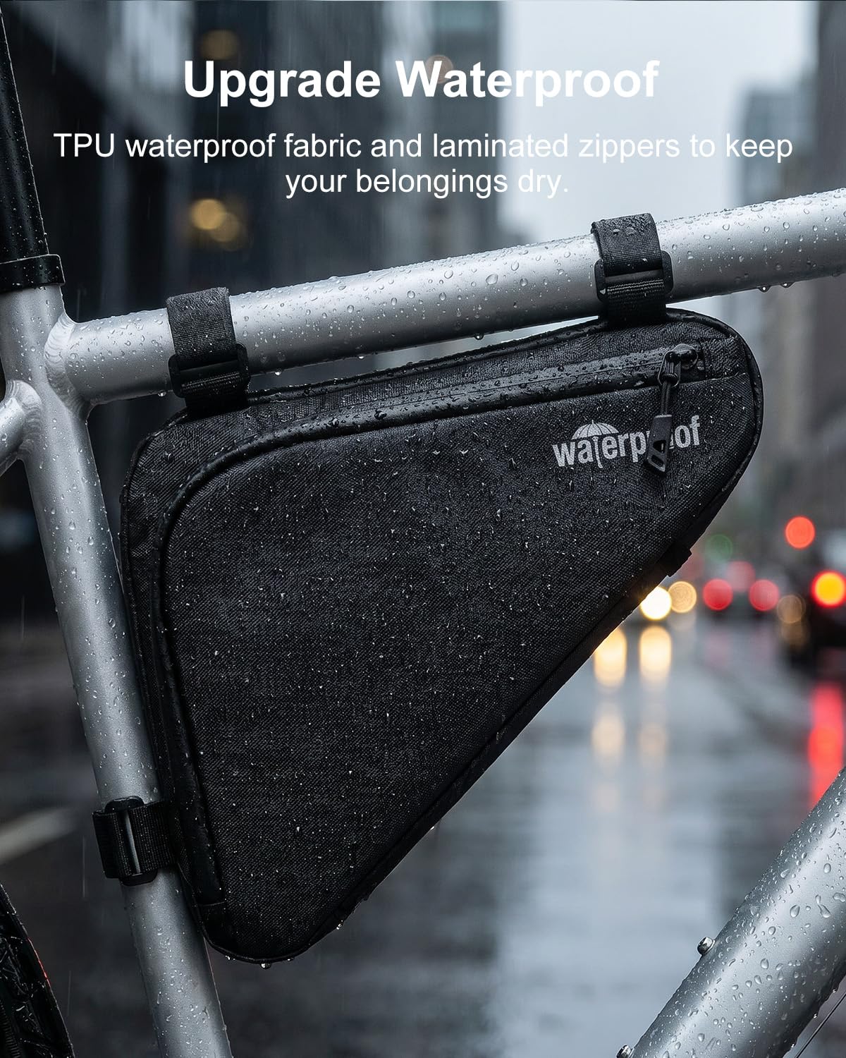 NDakter Bike Bag, Bicycle Frame Storage Bag, Water-Resistant Bike Triangle Pouch, Cycling Accessories Pack for Road Mountain Commute Bikes