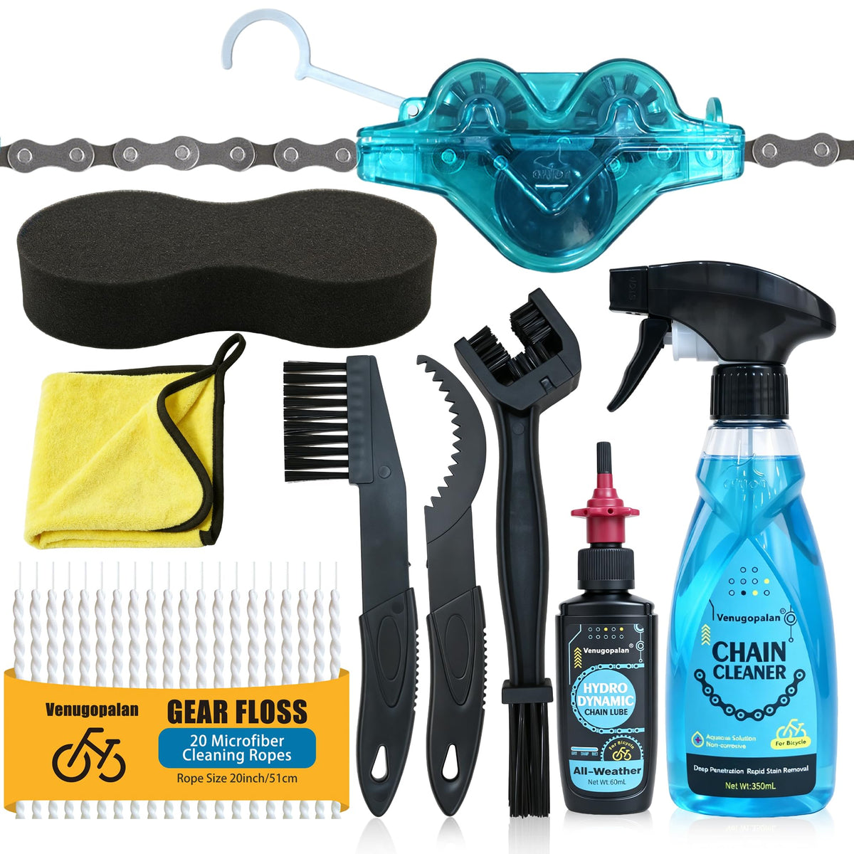 Venugopalan Complete Bike Chain Cleaning & Lubrication Kit