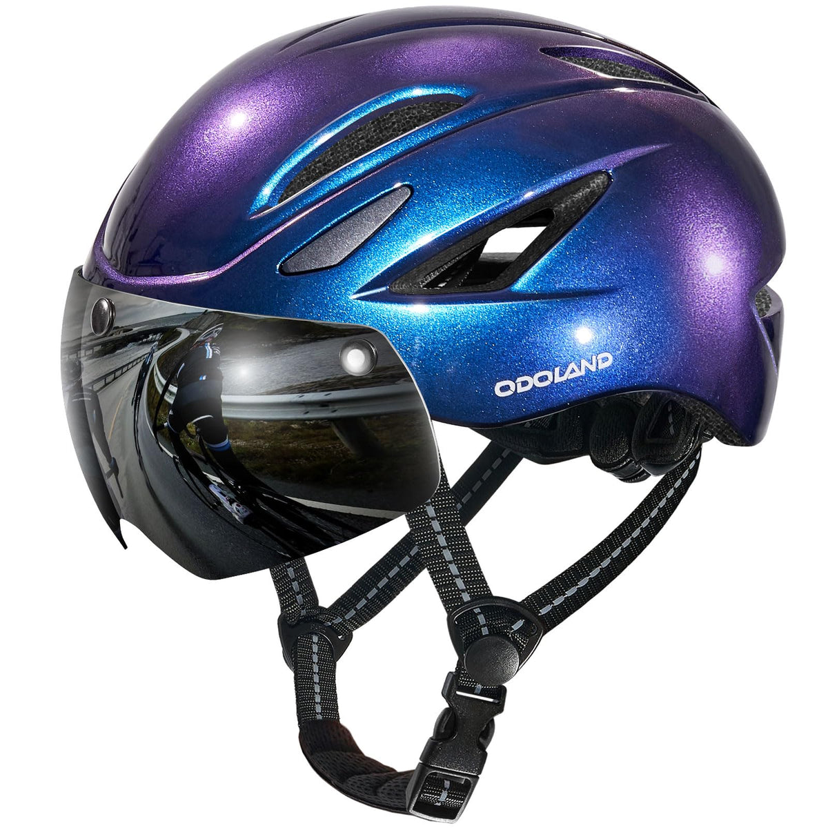 Odoland Adult Bike Helmet with Magnetic Sun Visor for Men Women for Cycling