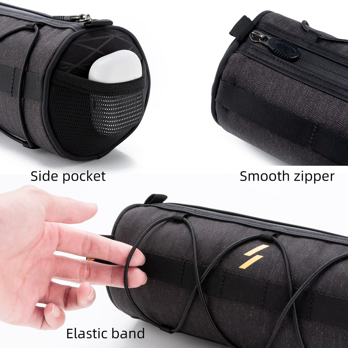 ROCKBROS Bike Handlebar Bag 2L Lightweight 4 Mounting Ways on Frame/Seat