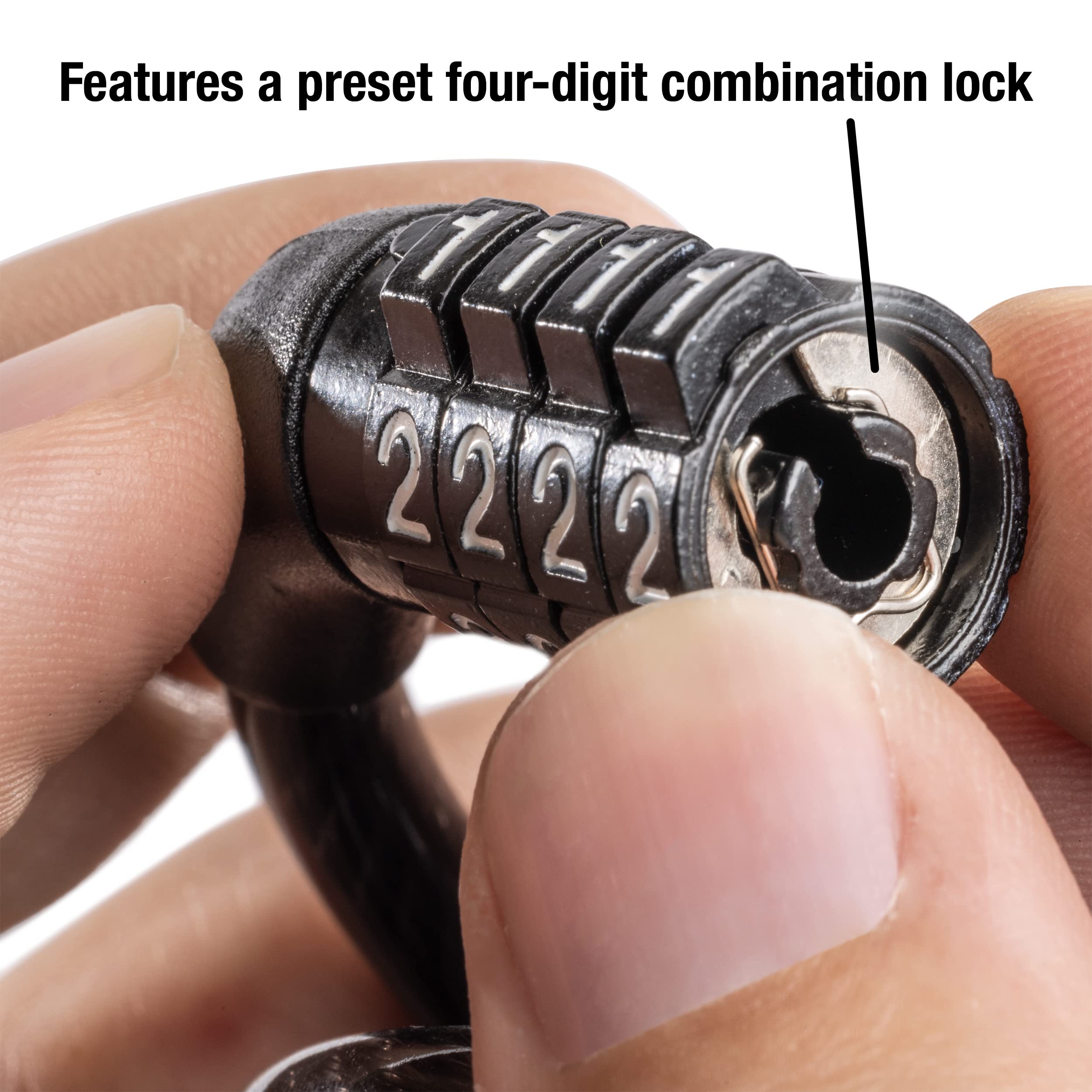 Master Lock Bike Lock Cable with Combination Black