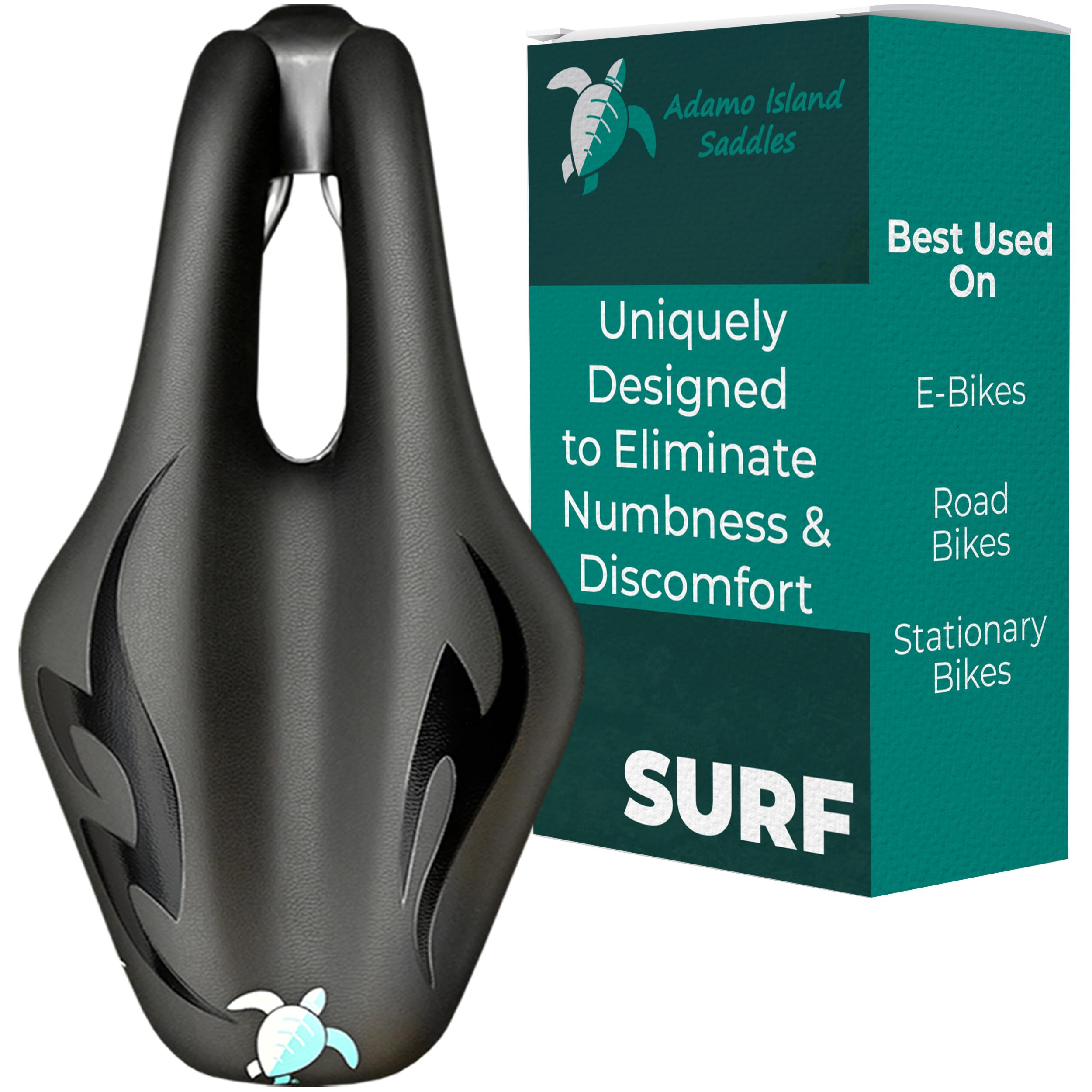 Adamo Island Comfort Saddle for E-Bikes & Spin Bikes