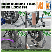 RACEDUEL Heavy-Duty Folding E-Bike Lock, Sold Secure Gold