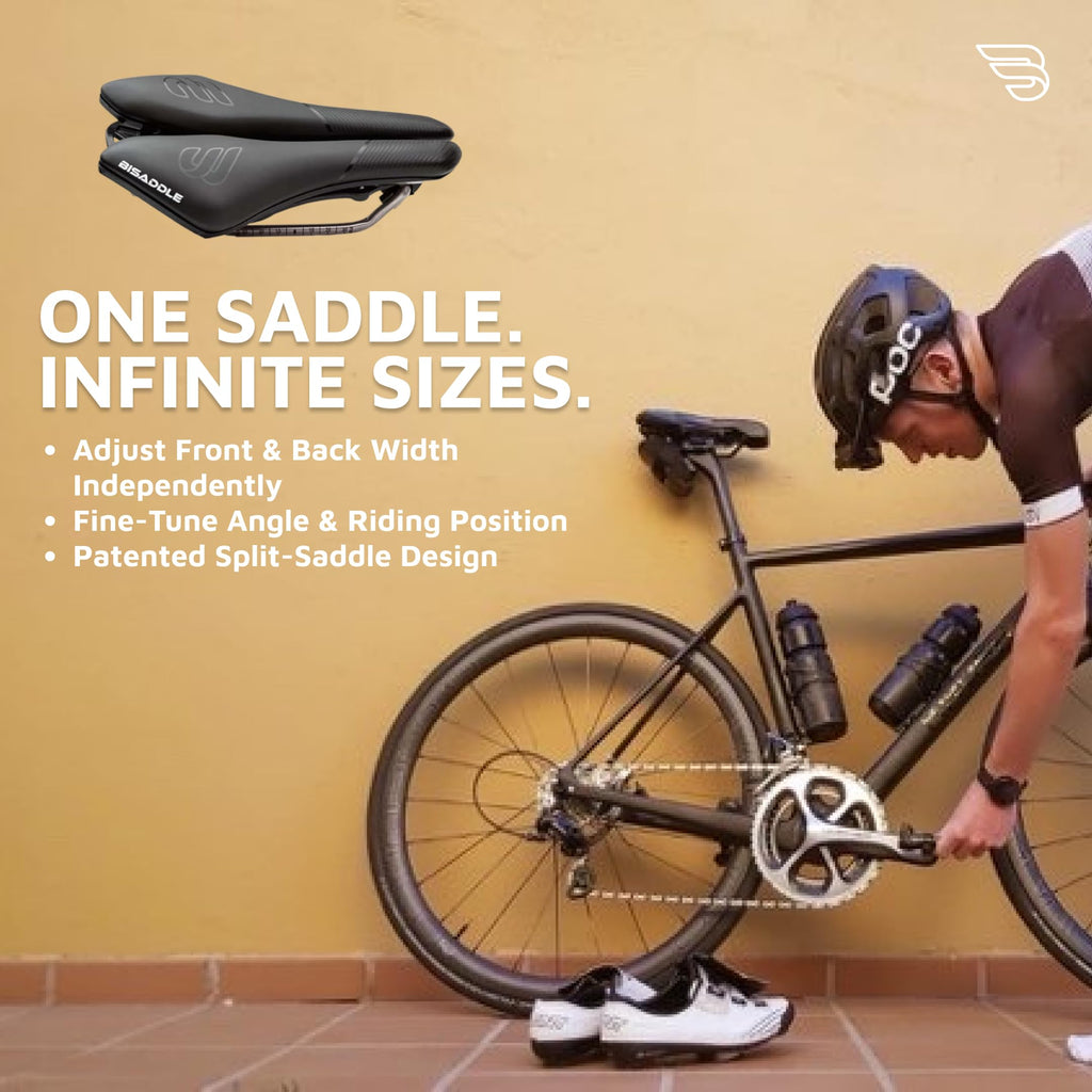 BiSaddle Hurricane Adjustable Split Road Bike Saddle