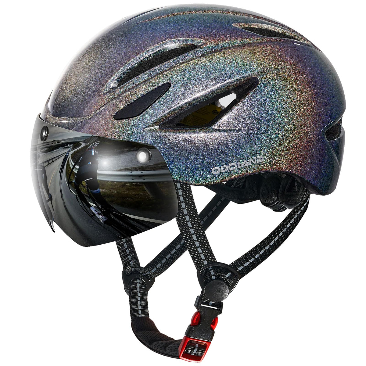 Odoland Adult Bike Helmet with Magnetic Sun Visor for Men Women for Cycling