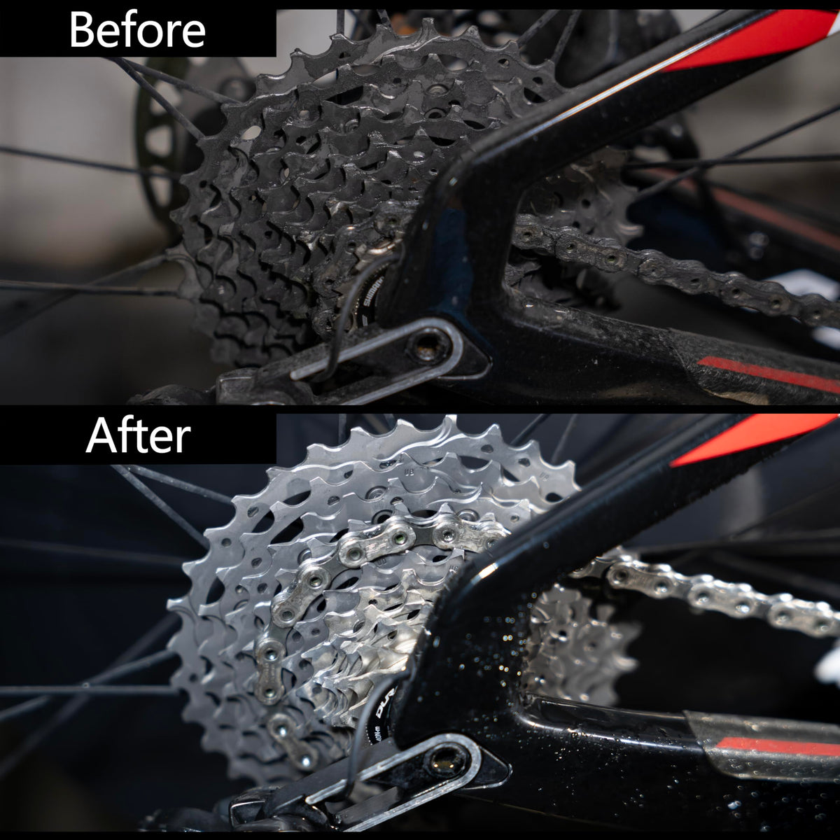 Thinvik Bike Lube and Cleaner Set with 500ml Chain Cleaner, 60ml Dry Lubricant and 4 Brush Tools for Cleaning Chains, Chainrings, Freewheel/Cassette(Dry Lube)