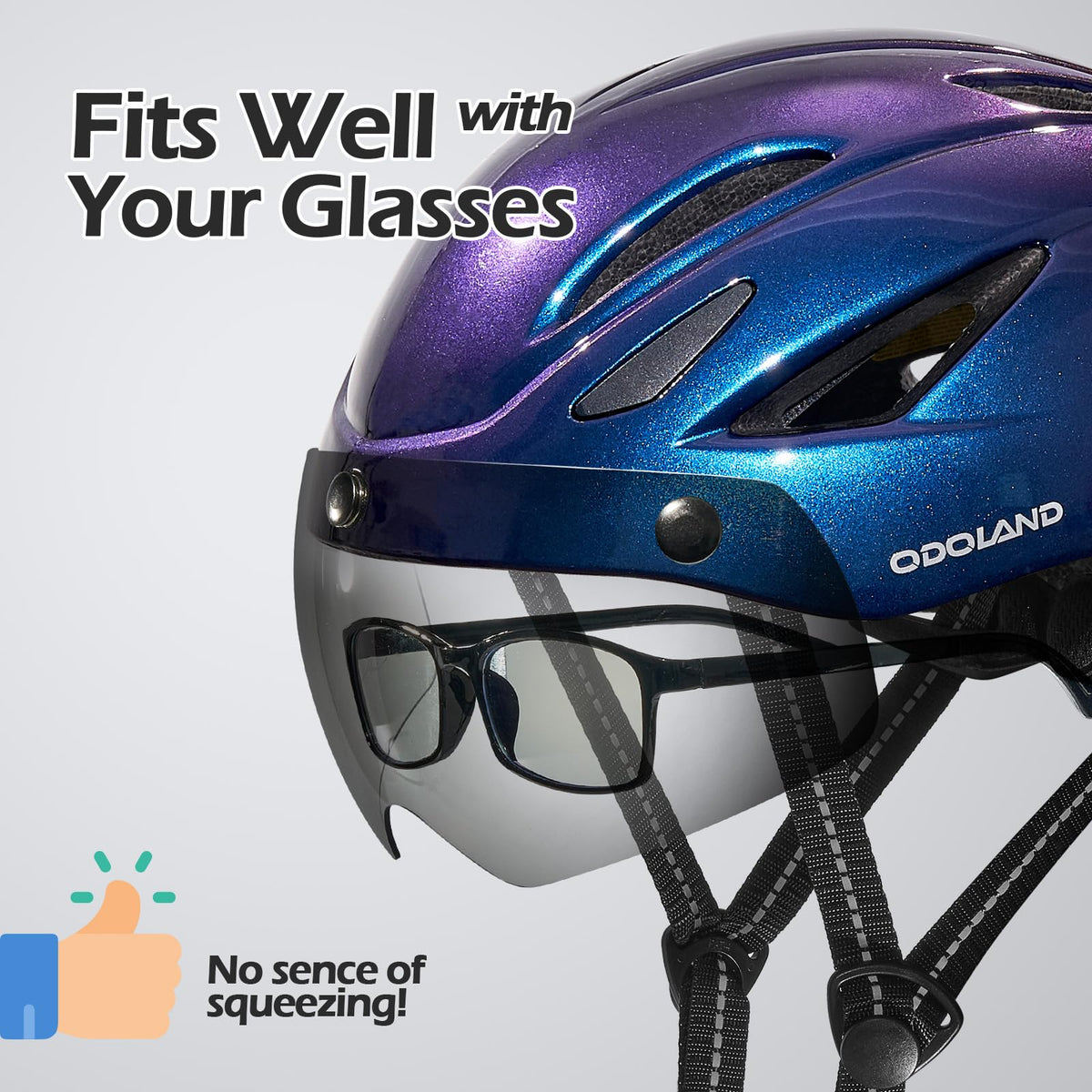 Odoland Adult Bike Helmet with Magnetic Sun Visor for Men Women for Cycling