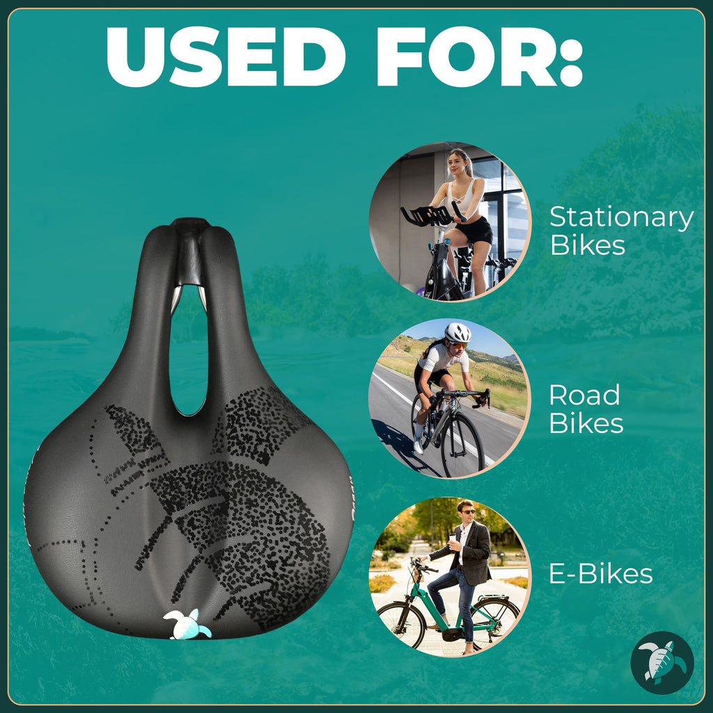 Adamo Island Comfort Saddle for E-Bikes & Spin Bikes