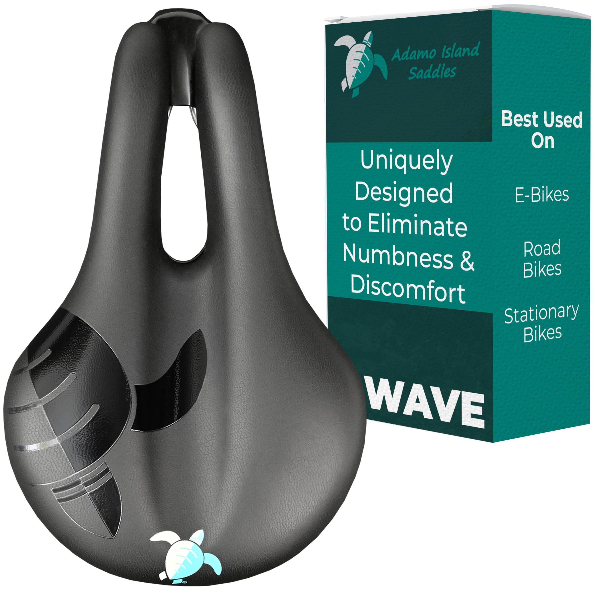 Adamo Island Comfort Saddle for E-Bikes & Spin Bikes