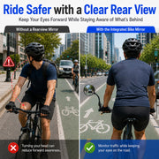Convex Handlebar Bike Mirror with Integrated Bicycle Bell