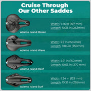 Adamo Island Comfort Saddle for E-Bikes & Spin Bikes