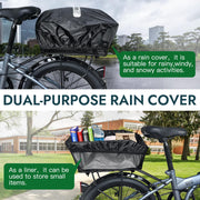 RAYMACE Large Rear Bike Basket with Waterproof Cover