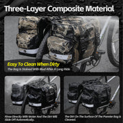 Rhinowalk Double Rear Rack Bike Pannier Bags with Handles